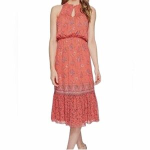 JOIE . Chara Dress NWOT . 100% Silk . XS . Sleeveless . Midi . Red Paisley